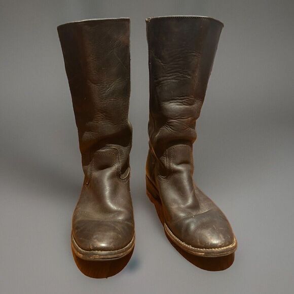 Vintage Frye Campus Boots Womens Sz 10‎ B Brown Leather Style 77988 - Picture 1 of 13